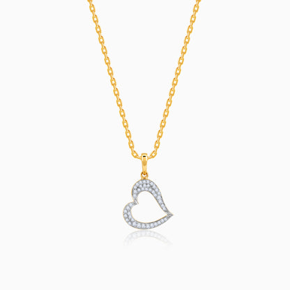 Gold Swaying Heart Pendant- gold pendant for women