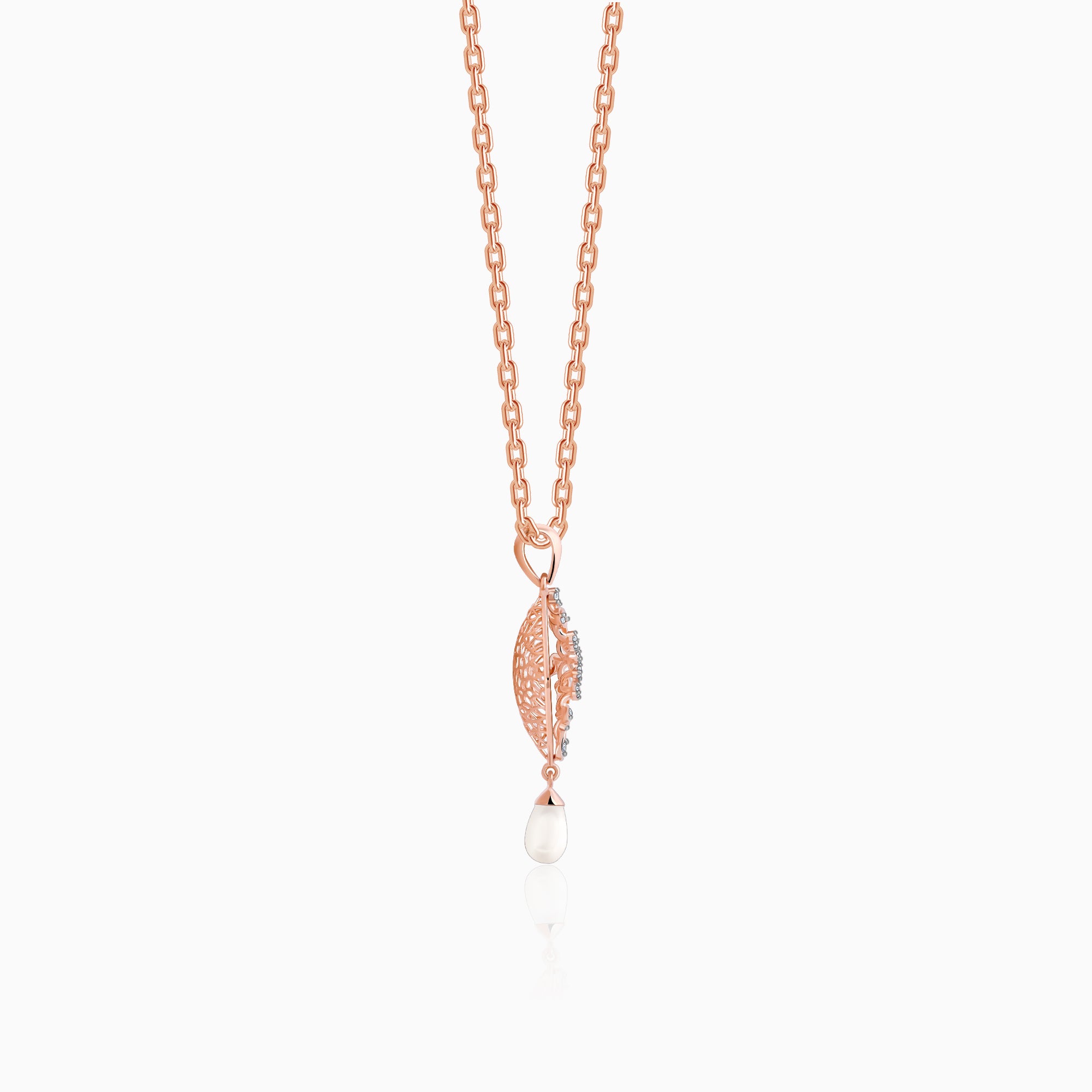 Rose Gold Vega Diamond Pendant - view 5