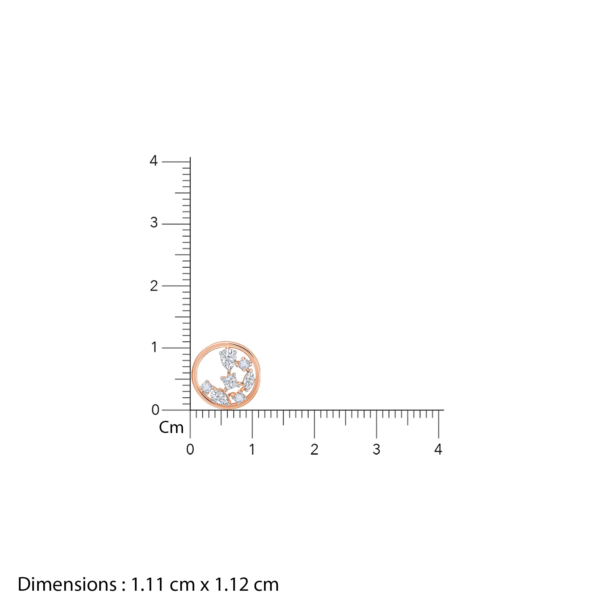 Rose Gold Circle of Faith Lab Grown Diamond Pendant - view 6
