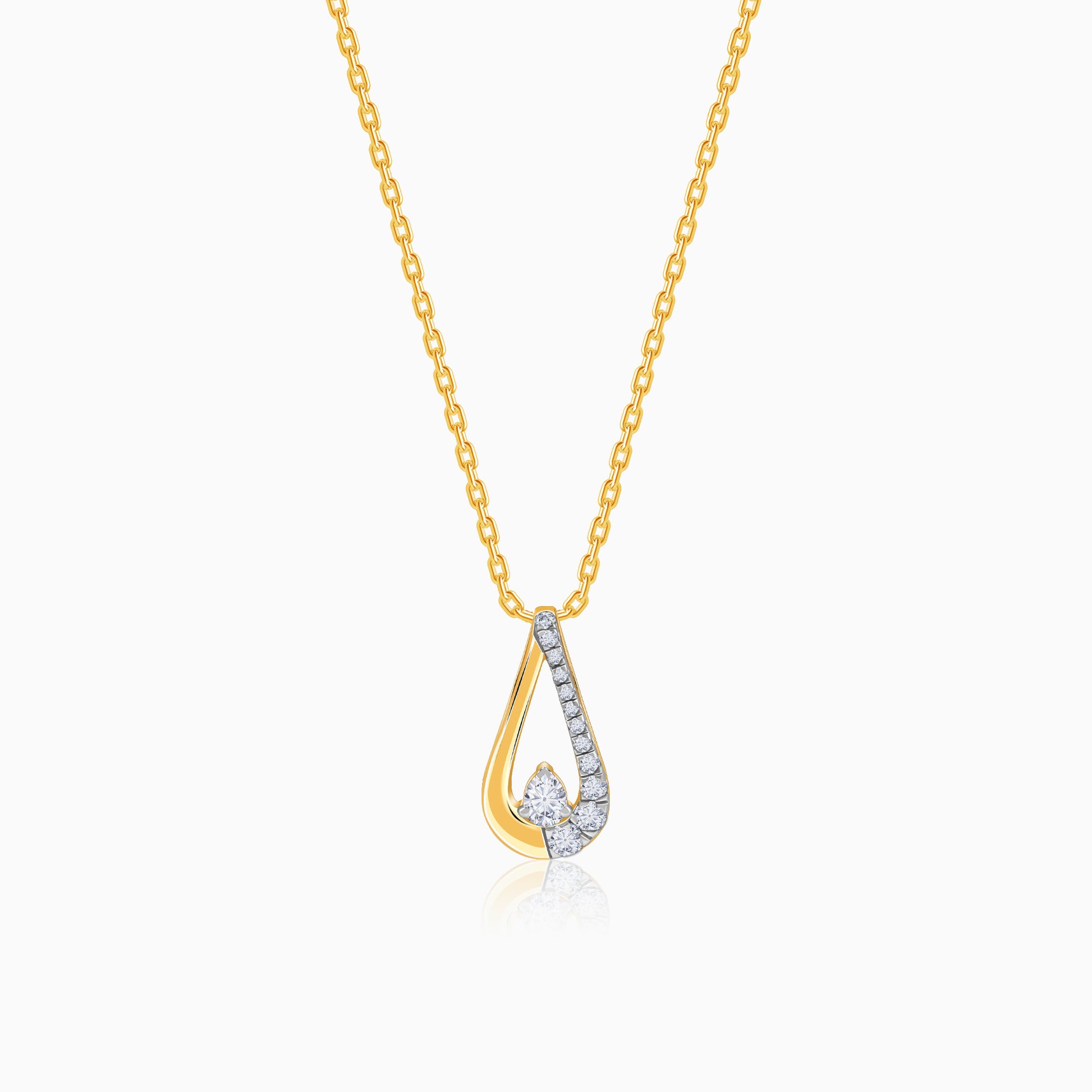 Gold Morning Driblet Diamond Pendant - gold pendant for women