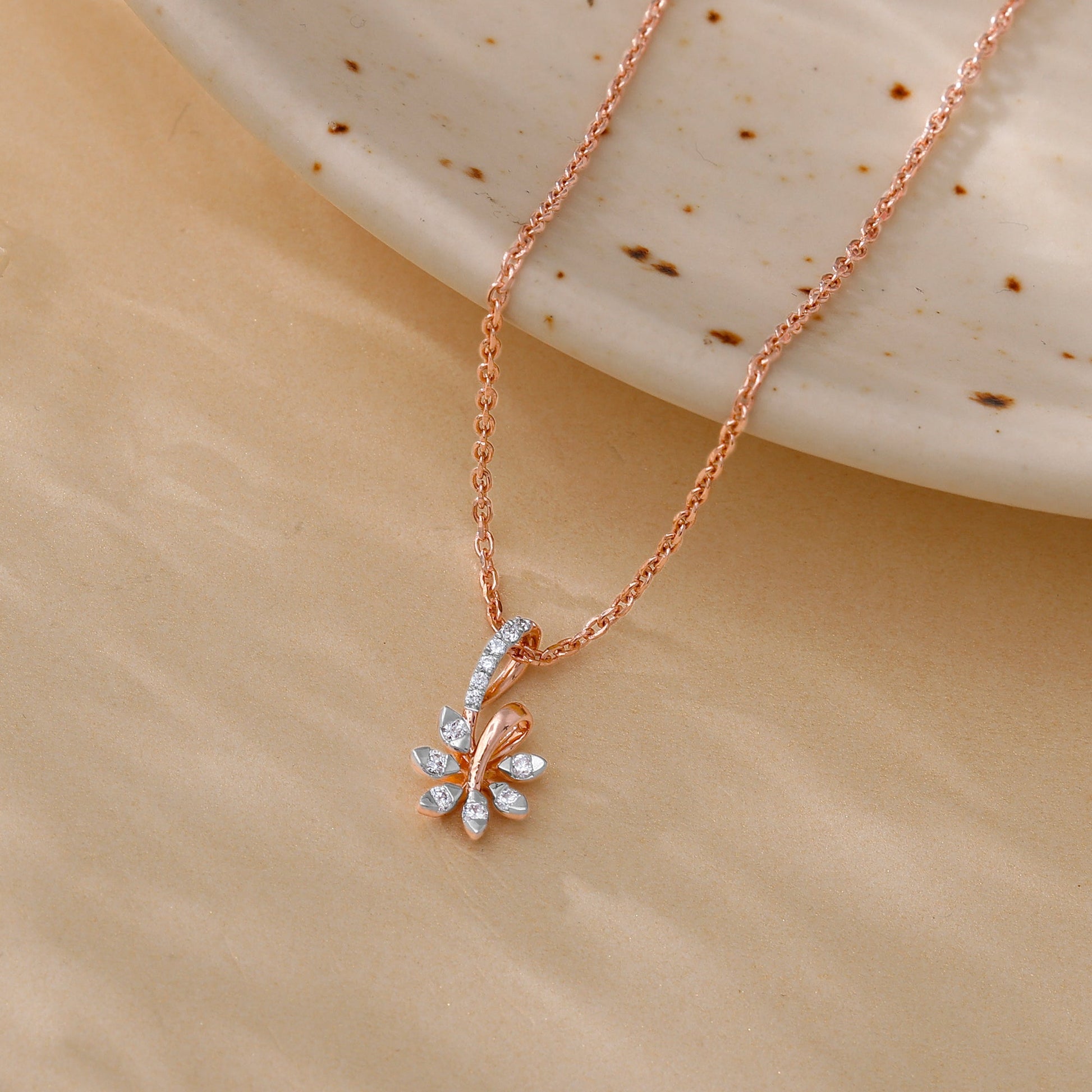 Pendant Malabar Gemstones Malabar Gold Diamond Rose Gold Pendant