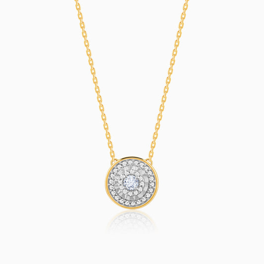 Gold Gorgeous Cluster Diamond Necklace