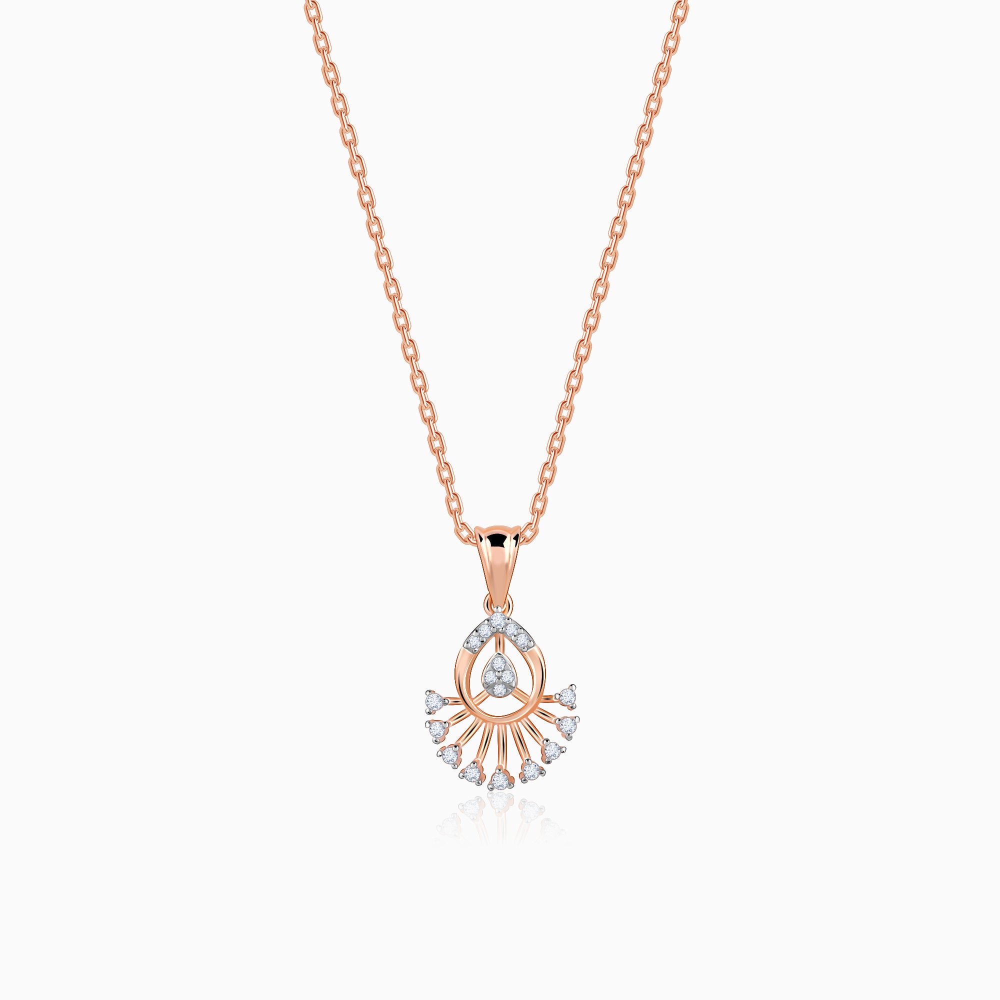 Rose Gold Sparkling Thrills Diamond Pendant - Image 1