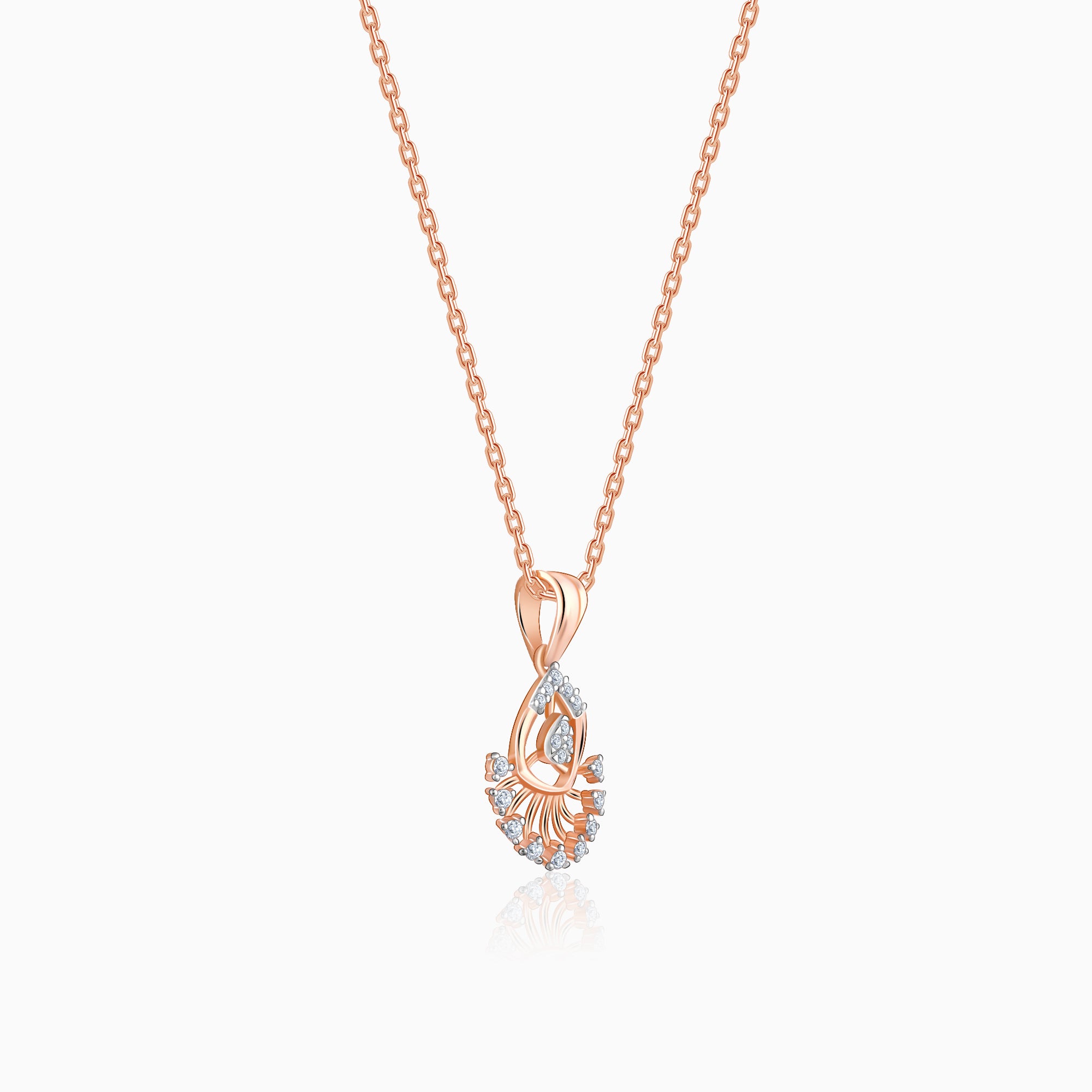 Rose Gold Sparkling Thrills Diamond Pendant - view 4