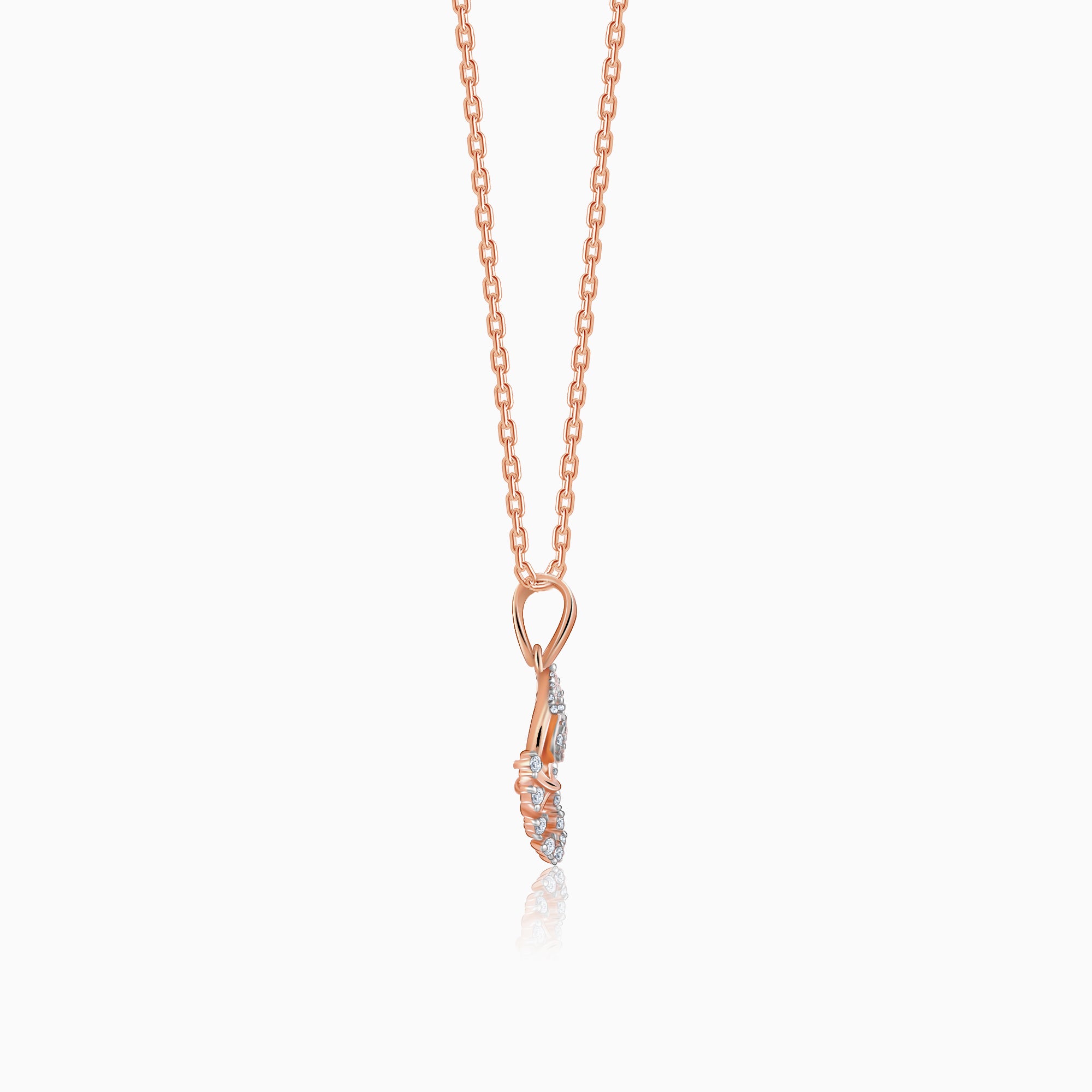 Rose Gold Sparkling Thrills Diamond Pendant - view 5