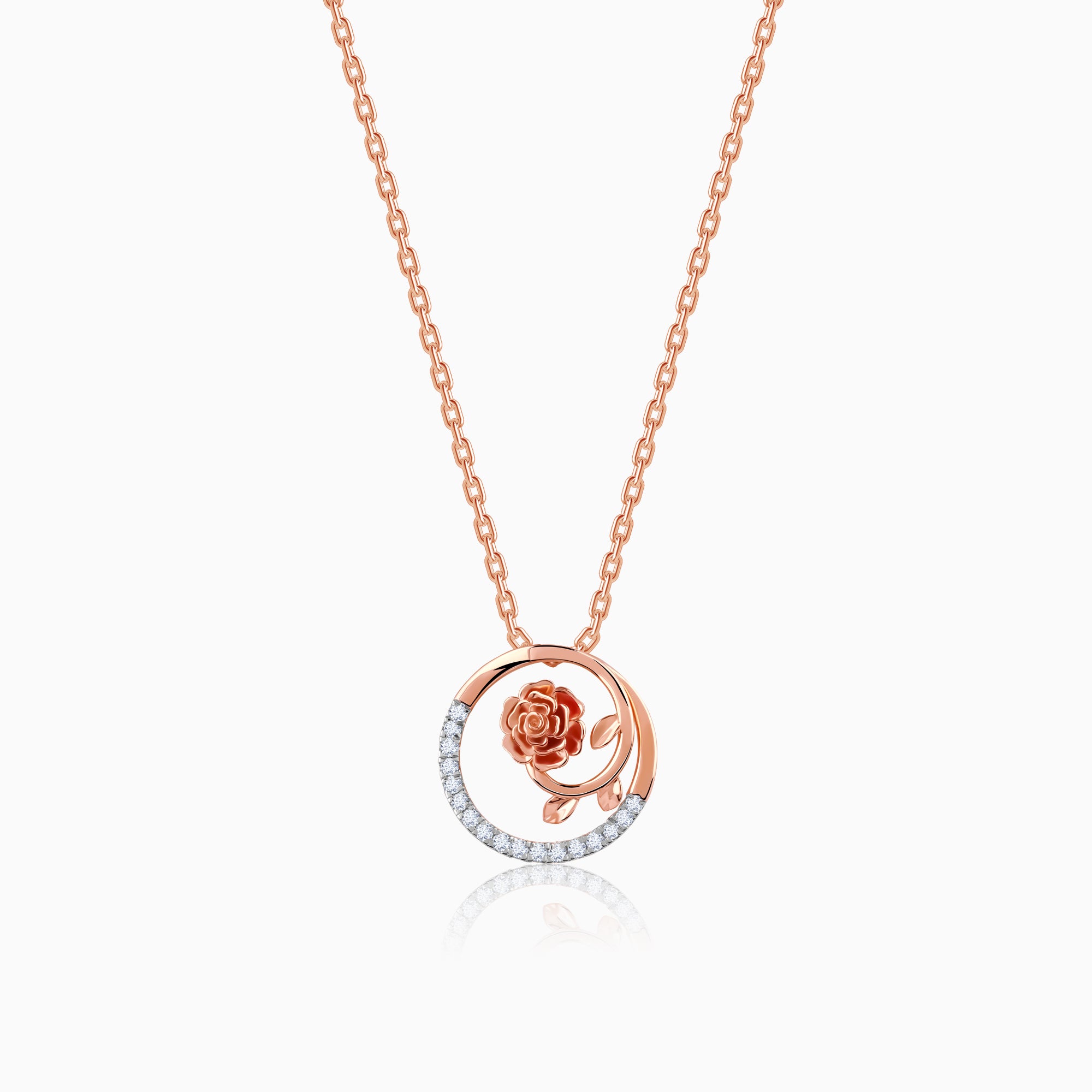 Rose Gold Blissful Shine Diamond Pendant - Image 1