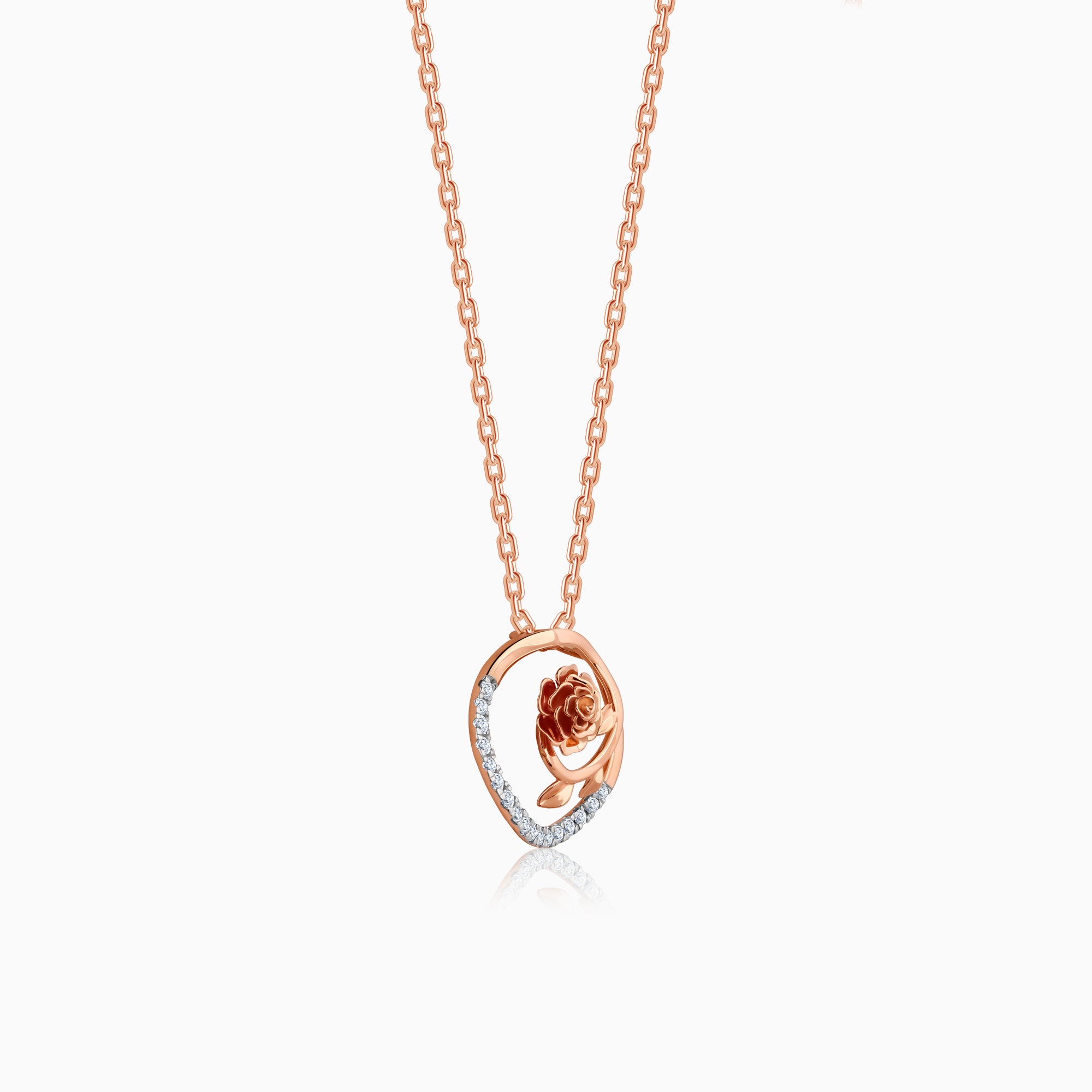 Rose Gold Blissful Shine Diamond Pendant - view 4