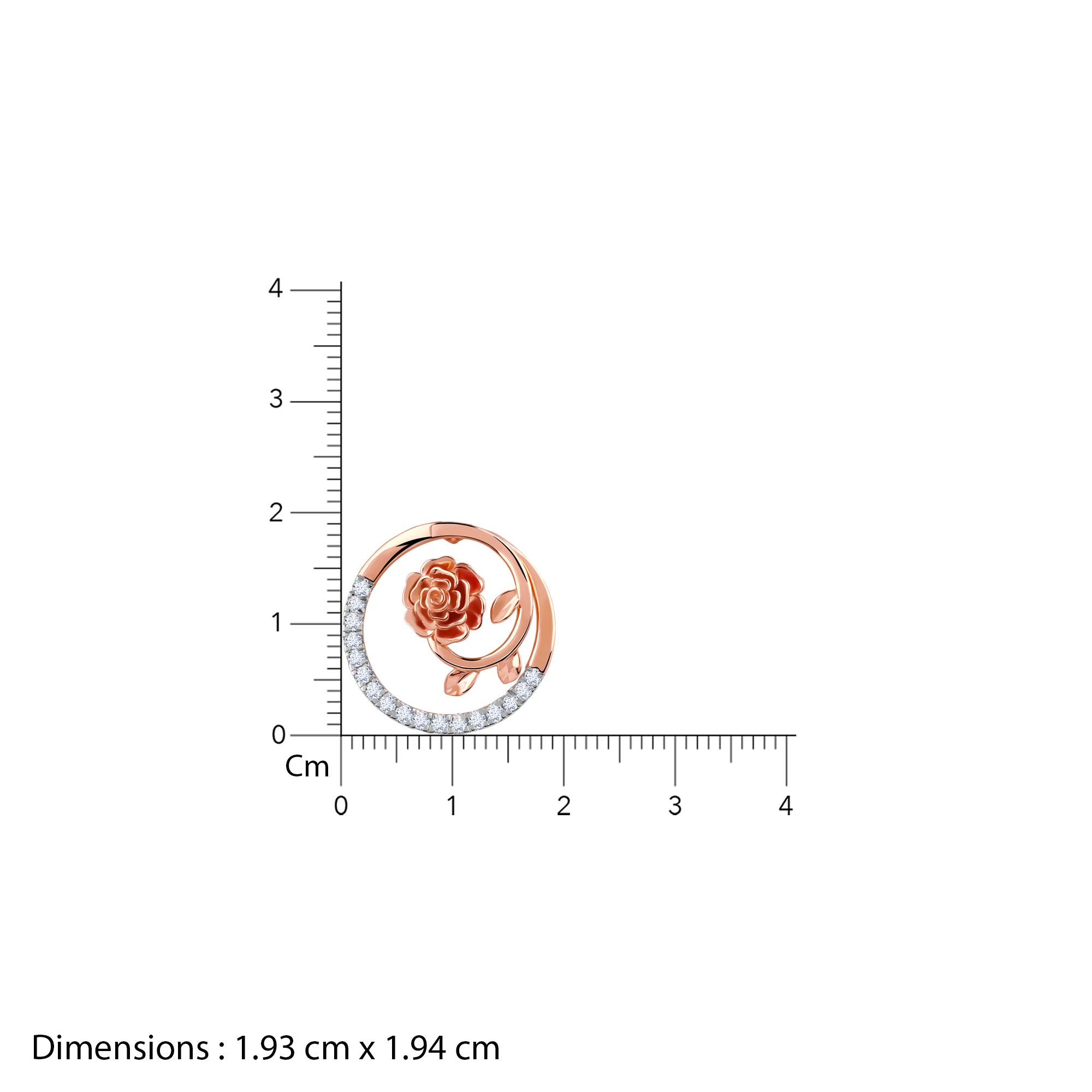 Rose Gold Blissful Shine Diamond Pendant - view 6