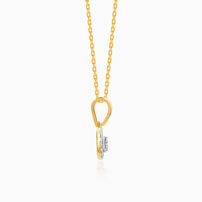 Gold Embellish Lab Grown Diamond Teardrop Pendant