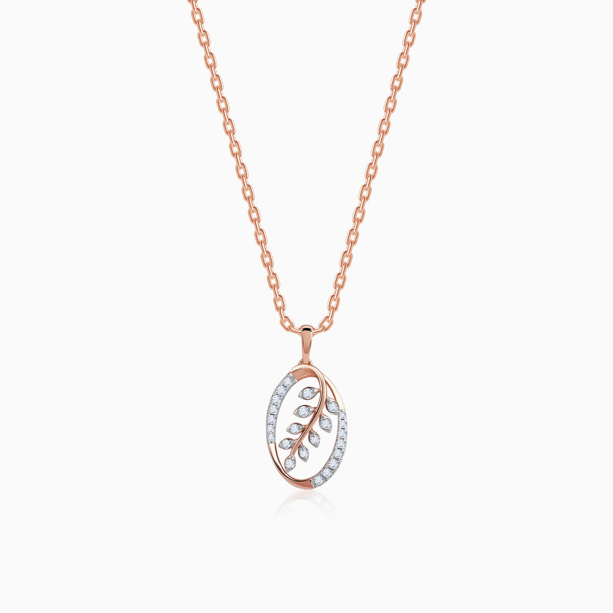 Rose Gold Sweet Alyssum Lab Grown Diamond Pendant