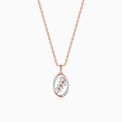 Rose Gold Sweet Alyssum Lab Grown Diamond Pendant