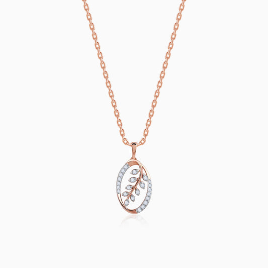 Rose Gold Sweet Alyssum Lab Grown Diamond Pendant
