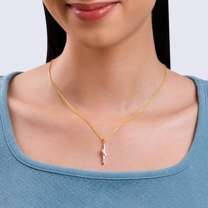 Gold Starcross Lab Grown Diamond Pendant