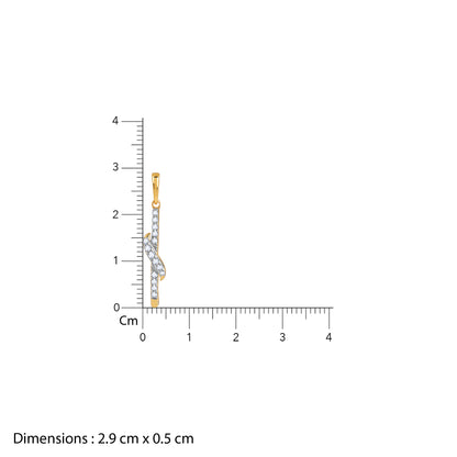 Gold Starcross Lab Grown Diamond Pendant