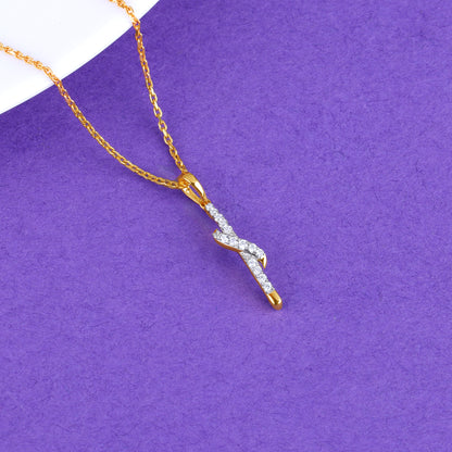 Gold Starcross Lab Grown Diamond Pendant