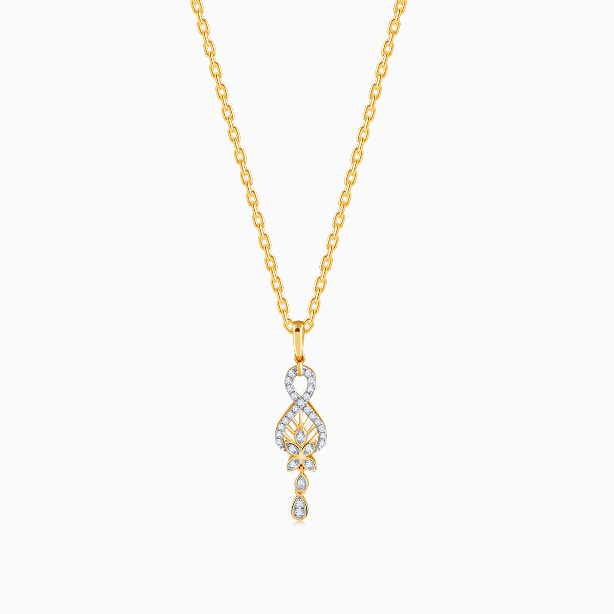 Gold Precious Infinity Lab Grown Diamond Pendant