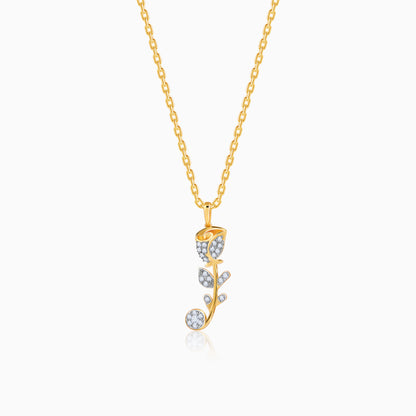 Gold Rose Reverie Diamond Pendant- gold pendant for women