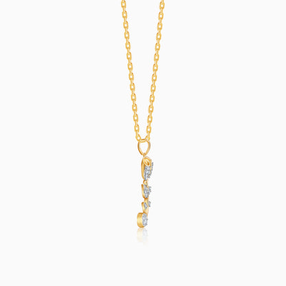 Gold Rose Reverie Lab Grown Diamond Pendant