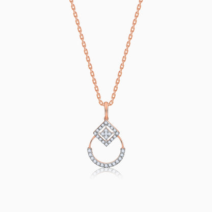 Rose Gold Rolling In Sparkle Lab Grown Diamond Pendant