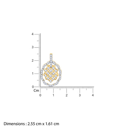 Gold Honeycomb Lab Grown Diamond Pendant