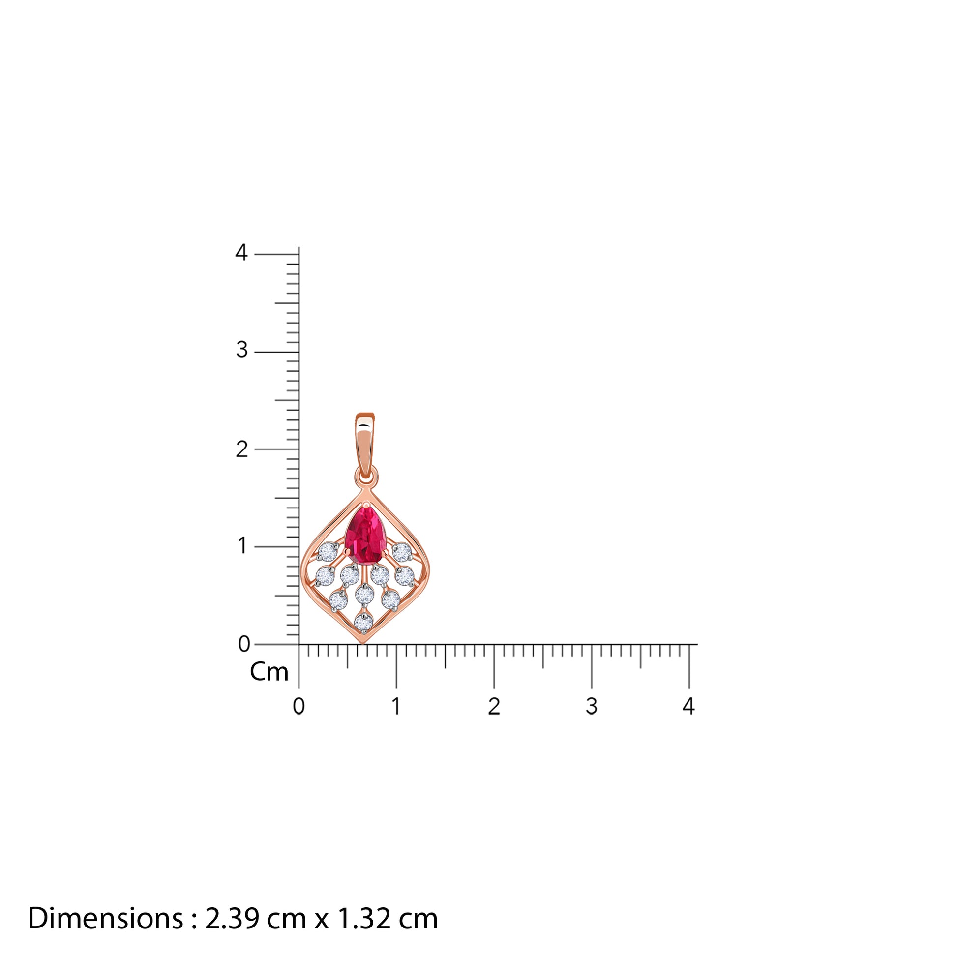 Gold Lilianth Lab Grown Pendant