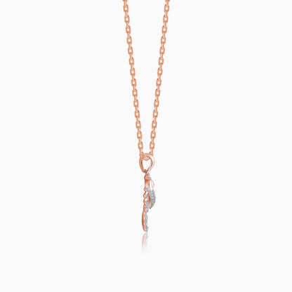 Rose Gold Peacock Lab Grown Diamond Pendant