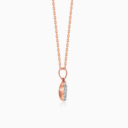 Rose Gold Floral Dazzle Lab Grown Diamond Pendant