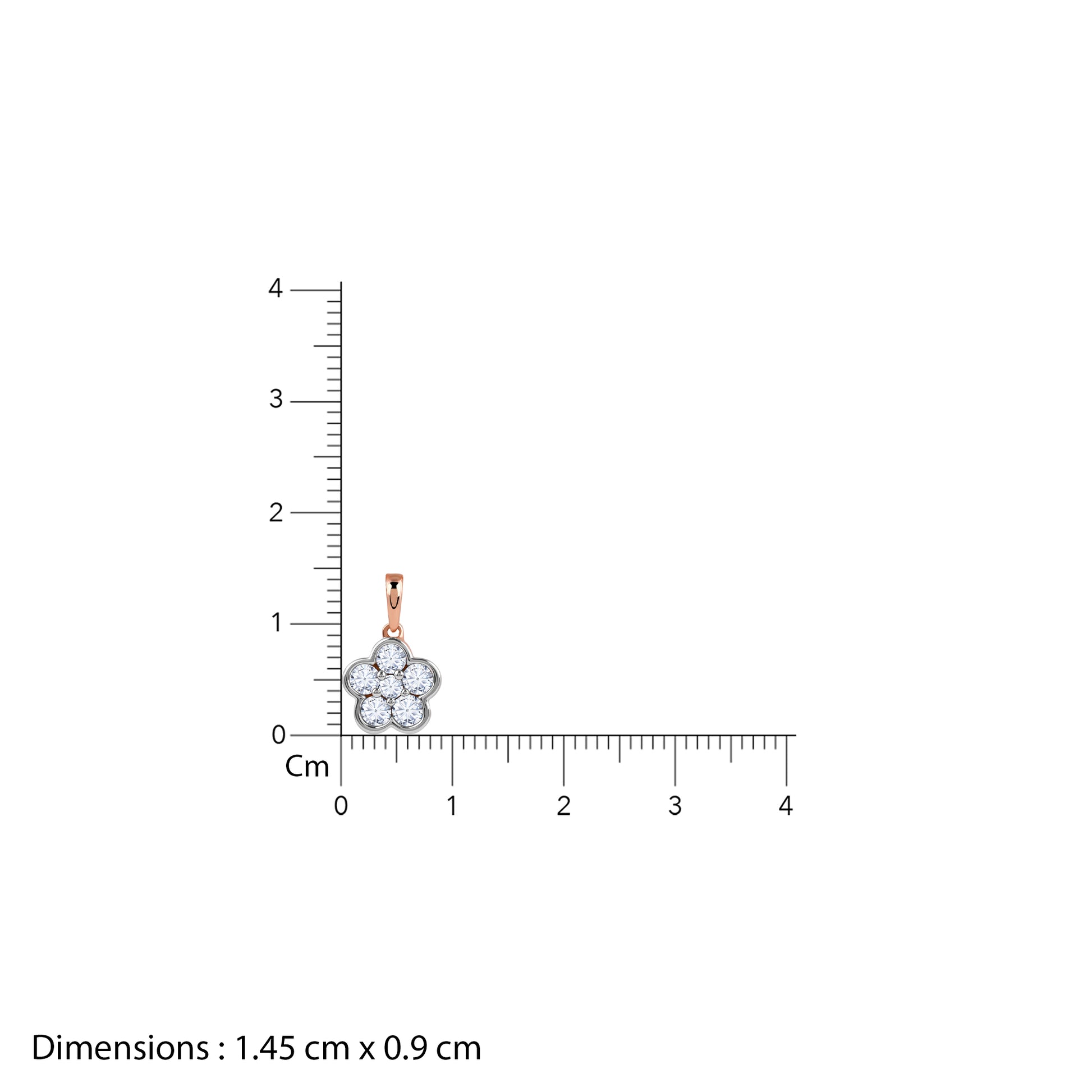 Rose Gold Floral Dazzle Diamond Pendant | GIVA Jewellery
