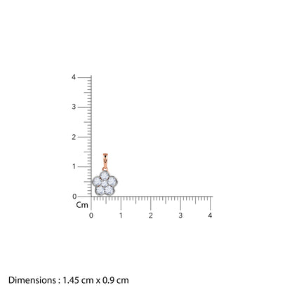 Rose Gold Floral Dazzle Diamond Pendant | GIVA Jewellery