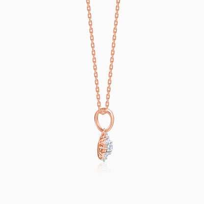 Rose Gold Mesmerising Snowflake Lab Grown Diamond Pendant