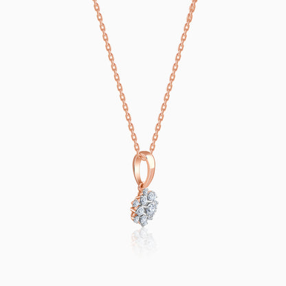 Rose Gold Mesmerising Snowflake Lab Grown Diamond Pendant