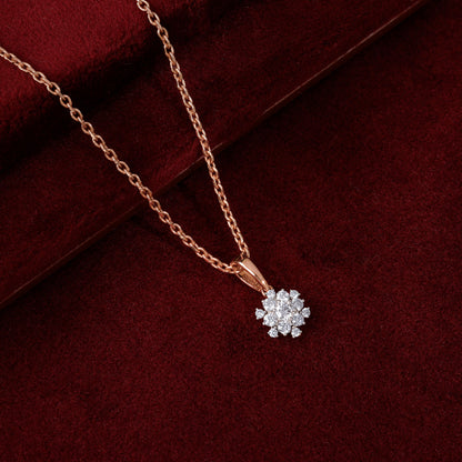 Rose Gold Mesmerising Snowflake Lab Grown Diamond Pendant