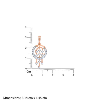 Rose Gold Classic Orb Lab Grown Diamond Pendant