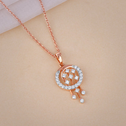 Rose Gold Classic Orb Lab Grown Diamond Pendant