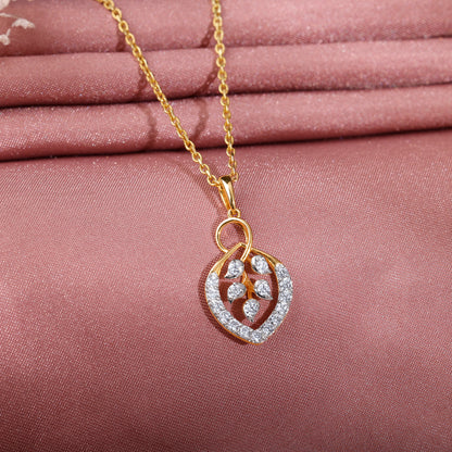 Gold Blooming Vow Lab Grown Diamond Pendant