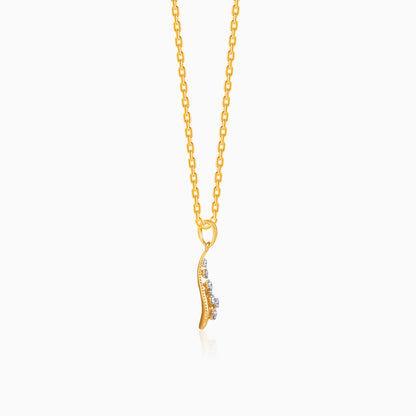 Gold Whisper Drop Lab Grown Diamond Pendant