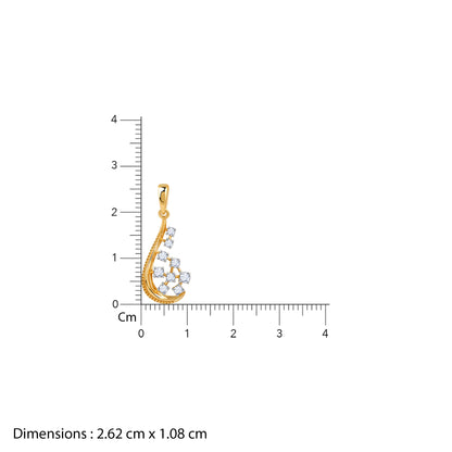 Gold Whisper Drop Lab Grown Diamond Pendant