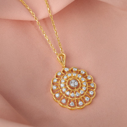 Gold Florentia Lab Grown Diamond Pendant