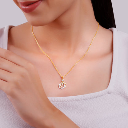 Gold Spiritual Ganesha Lab Grown Diamond Pendant