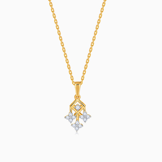 Gold Auric Lab Grown Diamond Pendant