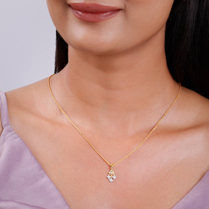 Gold Auric Lab Grown Diamond Pendant