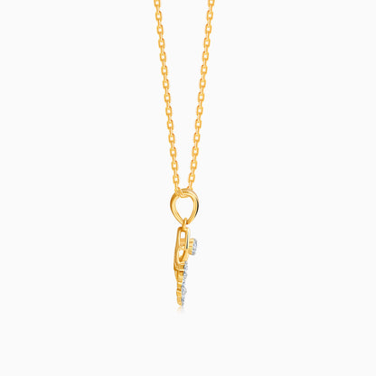 Gold Auric Lab Grown Diamond Pendant