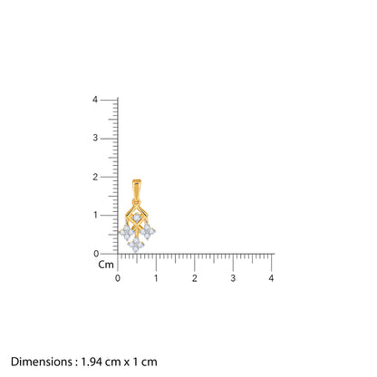 Gold Auric Lab Grown Diamond Pendant