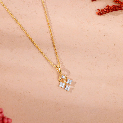 Gold Auric Lab Grown Diamond Pendant