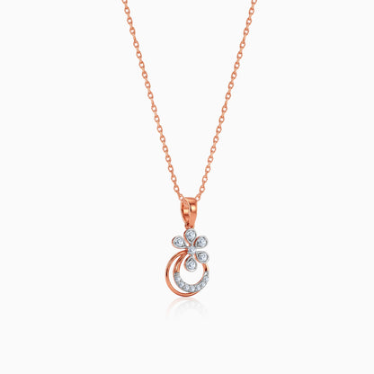 Rose Gold Zinnia Lab Grown Diamond Pendant