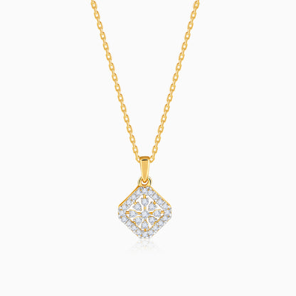 Gold Rhombelle Lab Grown Diamond Pendant