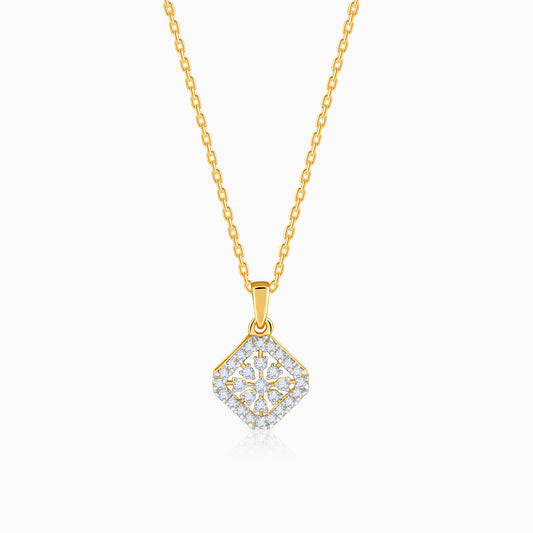 Gold Rhombelle Lab Grown Diamond Pendant