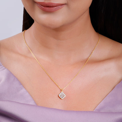 Gold Rhombelle Lab Grown Diamond Pendant