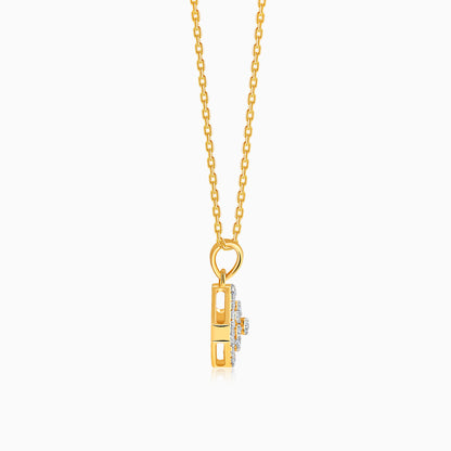 Gold Rhombelle Lab Grown Diamond Pendant