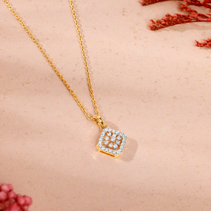 Gold Rhombelle Lab Grown Diamond Pendant